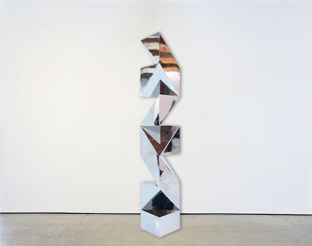 Column 9, 2023<br>
stainless steel<br>
78.74 x 11.81 x 11.81 inches (200 x 30 x 30 cm)<br>
