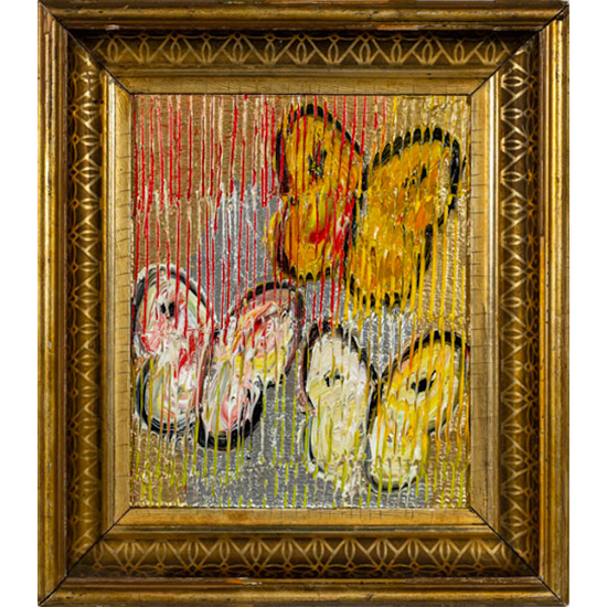 3 Fly (SH1348), 2022<br>
oil on wood<br>
12 x 10 inches (30.5 x 25.4 cm) Panel<br>
16 x 14 inches (40.6 x 35.6 cm) Framed
