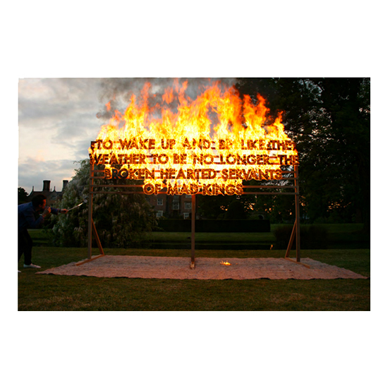 Great Fosters Fire Poem<br>
2011<br>
archival print on Hahnemuhle<br>
German etching paper<br>
39 x 28 inches (100 x 70 cm)<br>
Edition of 10 signed by the artist