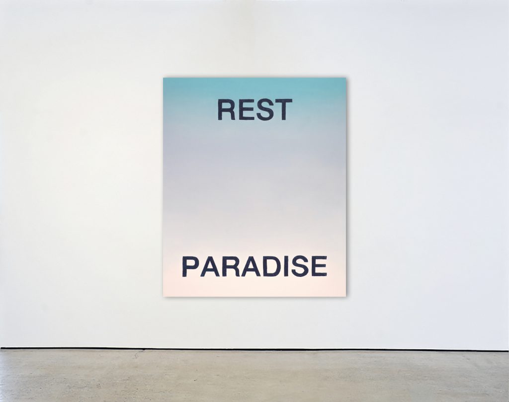 Rest, Paradise, 2023<br>
acrylic on canvas<br>
48 x 40 inches (121.9 x 101.6 cm) <br>Framed <br>