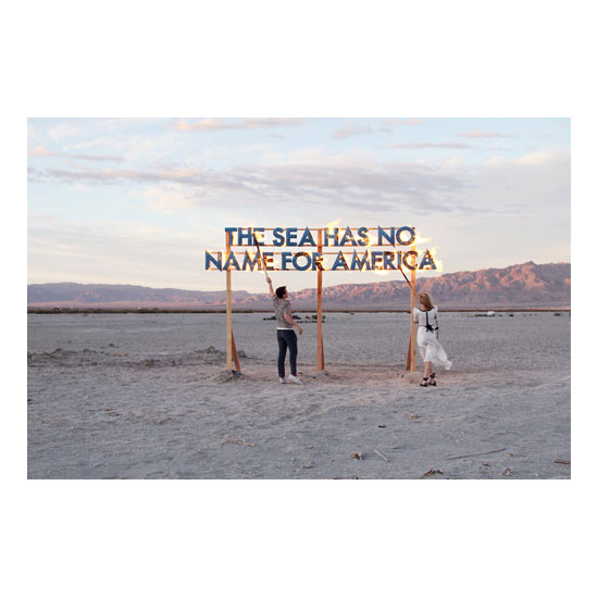 Salton Sea Fire Poem<br>
2018<br>
c-type print mounted on dibond<br>
with Durospec glazing<br>
23 x 35 inches (58.42 x 88.9 cm)<br>
Edition of 5 
