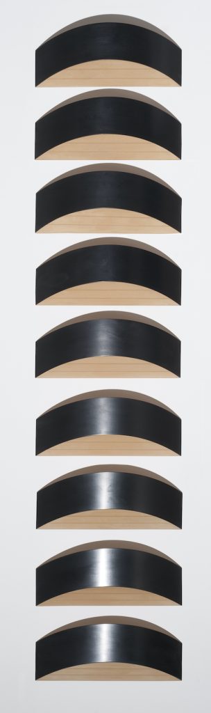 Black Oblivion <br>
laminate on wood<br>
15.5 x 7.5 x 4.5 inches each<br> (39.4 x 19.1 x 11.4 cm each)<br>Available on Demand
